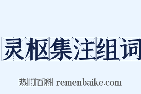 灵枢集注组词是什么意思的图片